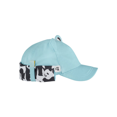 Kids Cub hat with neck flap: Pale Blue