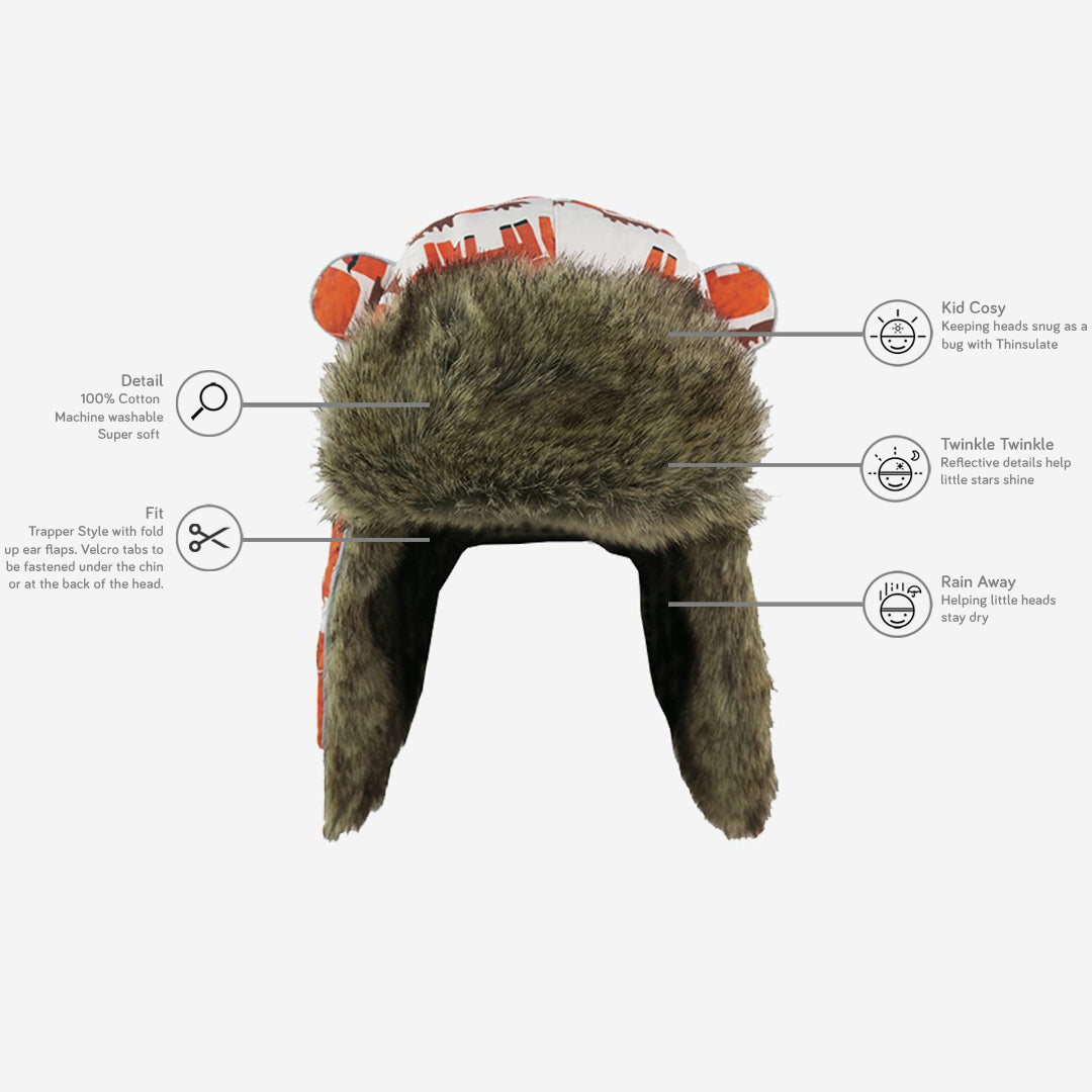 100% Lamb Wool Unisex hotsell Handmade Winter Fleece Lined Moose and Snowflake Knitted Trapper Hat